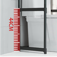 Étagère de toilette Garvee à 3 niveaux en métal, gain de place, robuste, en acier au carbone, autoportante, noire, pour salle de bain et balcon.