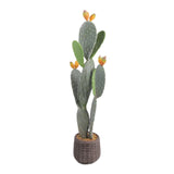 Garvee Cactus Artificiel 42" Grand Faux Saguaro Réaliste, EVA Durable, Pot PP Stable, Décor Maison Bureau Jardin Vert - 
