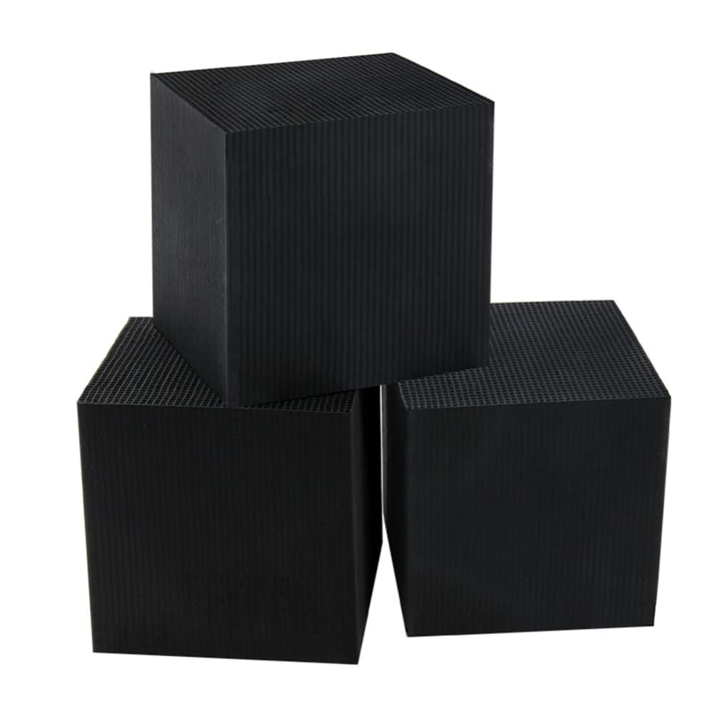 Cubes filtrants Garvee à charbon actif pour aquariums et piscines, structure alvéolaire, neutralisent les odeurs, purifient l'eau, charbon actif, noir