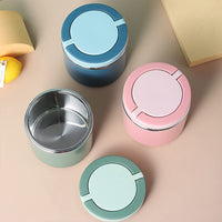 Boîte à bento isotherme Garvee 630 ml en acier inoxydable avec poignée, idéale pour le travail et les voyages, bleue, taille unique.