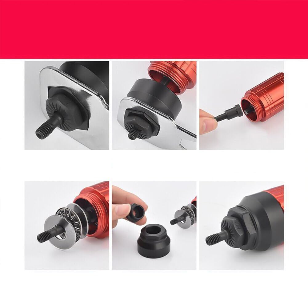 Garvee Accessoire pour riveteuse électrique sans fil M3-M8 avec adaptateur pour perceuse sans fil Rouge