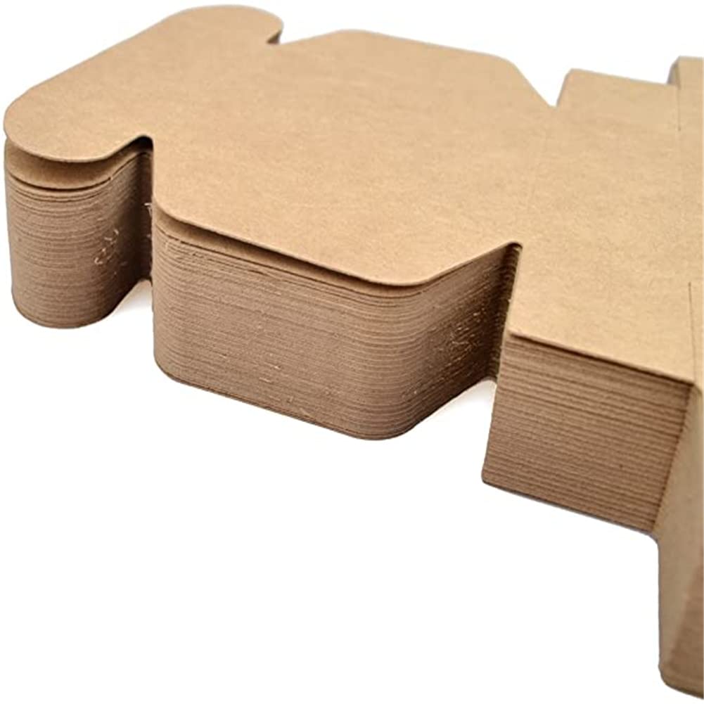 Garvee - 50 boîtes carrées en carton (7,5 x 7,5 x 3 cm) - Emballage carton résistant et réutilisable pour bijoux et bougies - Mariage et fête