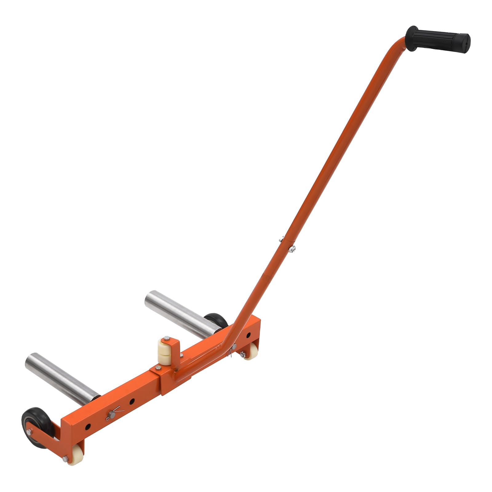 Chariot porte-roue Garvee pour pneus de camion, réglable, capacité 150 kg, rouleaux de 24 cm, rotation 360°, pour pneus de 16,5 à 62 cm de large, idéal pour garage et atelier, couleur orange