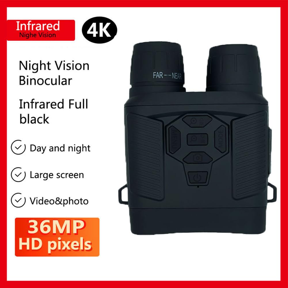 Jumelles infrarouges Garvee 4K 36MP pour le camping et la chasse, écran 3 pouces, noires