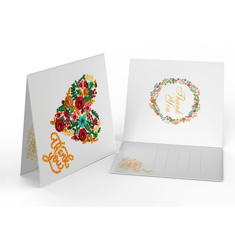 Cartes de peinture diamant 5D à faire soi-même Garvee, 12 pièces, cartes de vœux, cadeau créatif pour femmes, cartes de vœux d'anniversaire, cartes de remerciement pour les fêtes, pour la famille, les amis et les amoureux