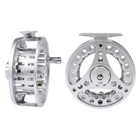 Moulinet de pêche à la mouche Garvee 2+1BB en aluminium CNC, fonctionnement fluide et précis, pour la truite, le brochet et la carpe, couleur argent.