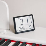 Garvee réveil numérique LED aimanté avec température et minuteur de cuisine, noir, en plastique, pour bureau et chambre - Noir