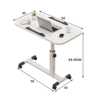Garvee Table de lit à roulettes, réglable en hauteur, pliable, ergonomique et robuste, idéale pour le bureau et la maison