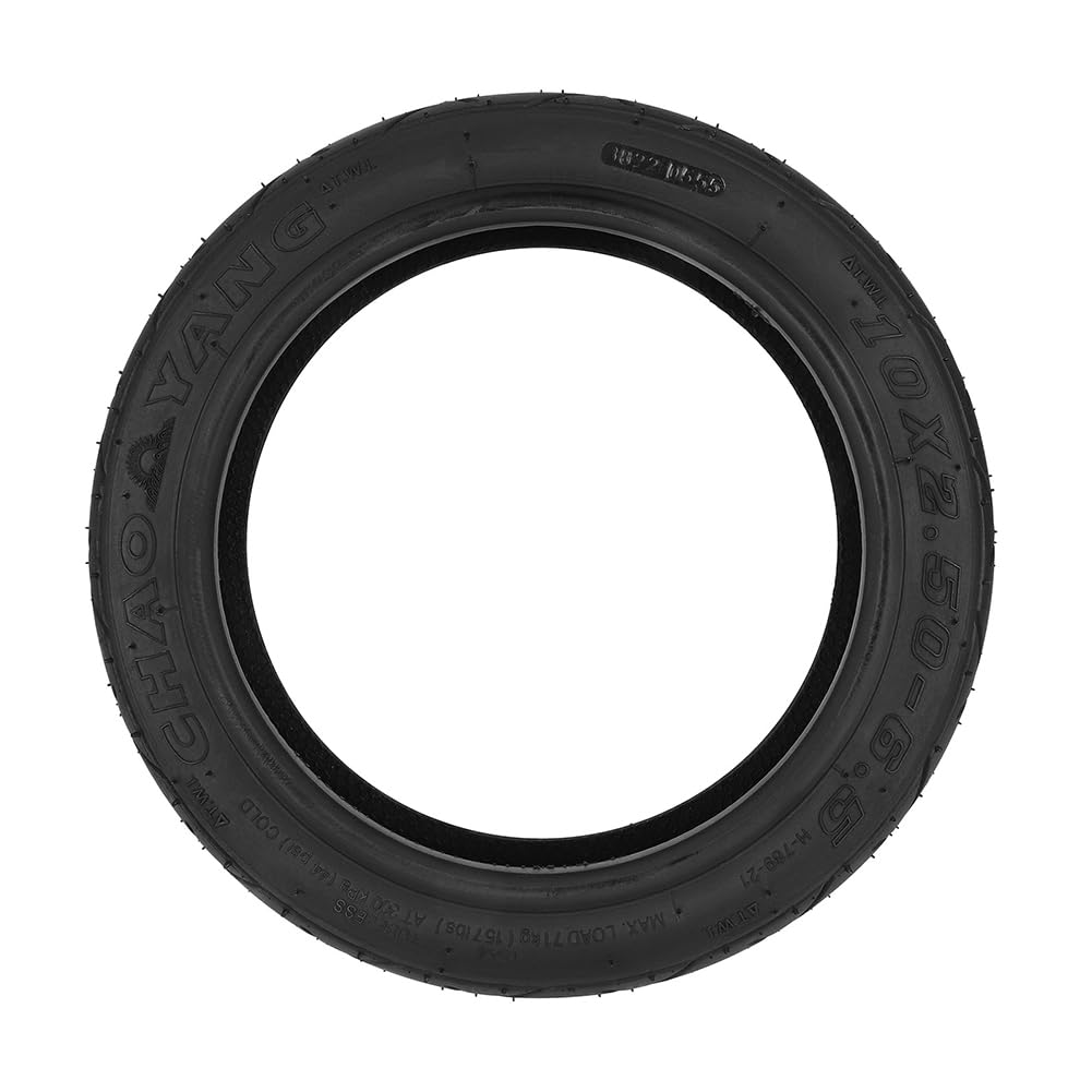Pneu pour trottinette électrique 10x2.50-6.5 tout-terrain – Pneu de rechange tubeless en caoutchouc avec valve PVR50, anti-crevaison