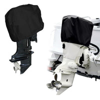 Demi-housse de protection pour moteur hors-bord Garvee, en tissu Oxford 210D imperméable noir, dimensions 52 x 27 x 32 cm, pour moteur de bateau 15 CV.
