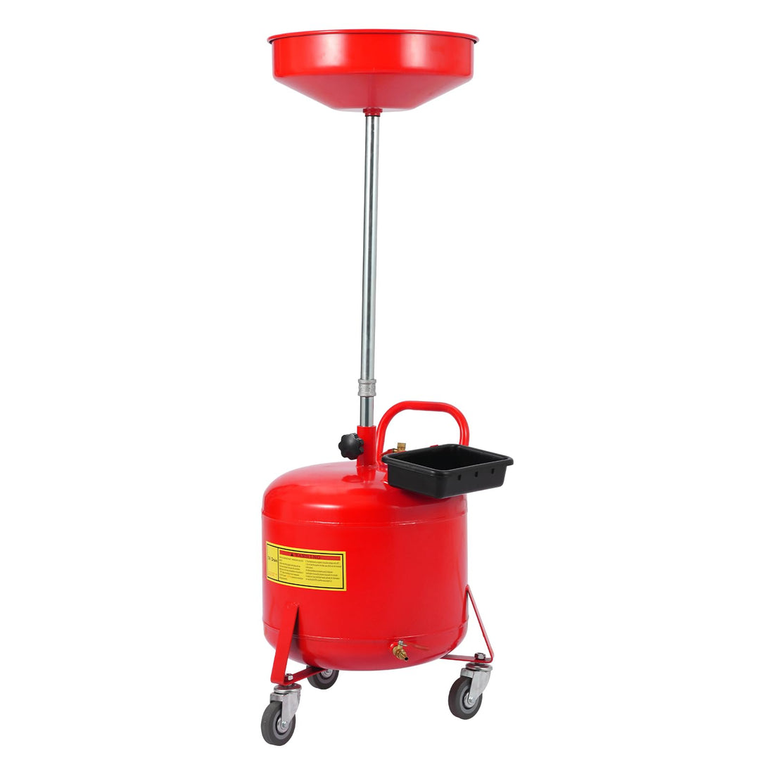 Réservoir de récupération d'huile usée Garvee de 8 gallons avec hauteur réglable et roues à 360° pour atelier et garage, en acier, mobile et anti-fuite.