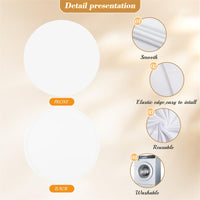 Garvee Housse d’arche ronde unie, diamètre 2 m, blanc, pour décoration de mariage et anniversaire, blanc