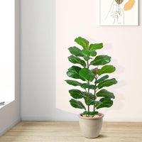 Ficus lyrata artificiel Garvee de 99 cm (39 pouces), en plastique vert réaliste et facile d'entretien, idéal pour le bureau et le salon.