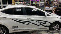 Garvee Large Floors Autocollant de voiture Totem de flamme 3D en vinyle auto-adhésif jaune