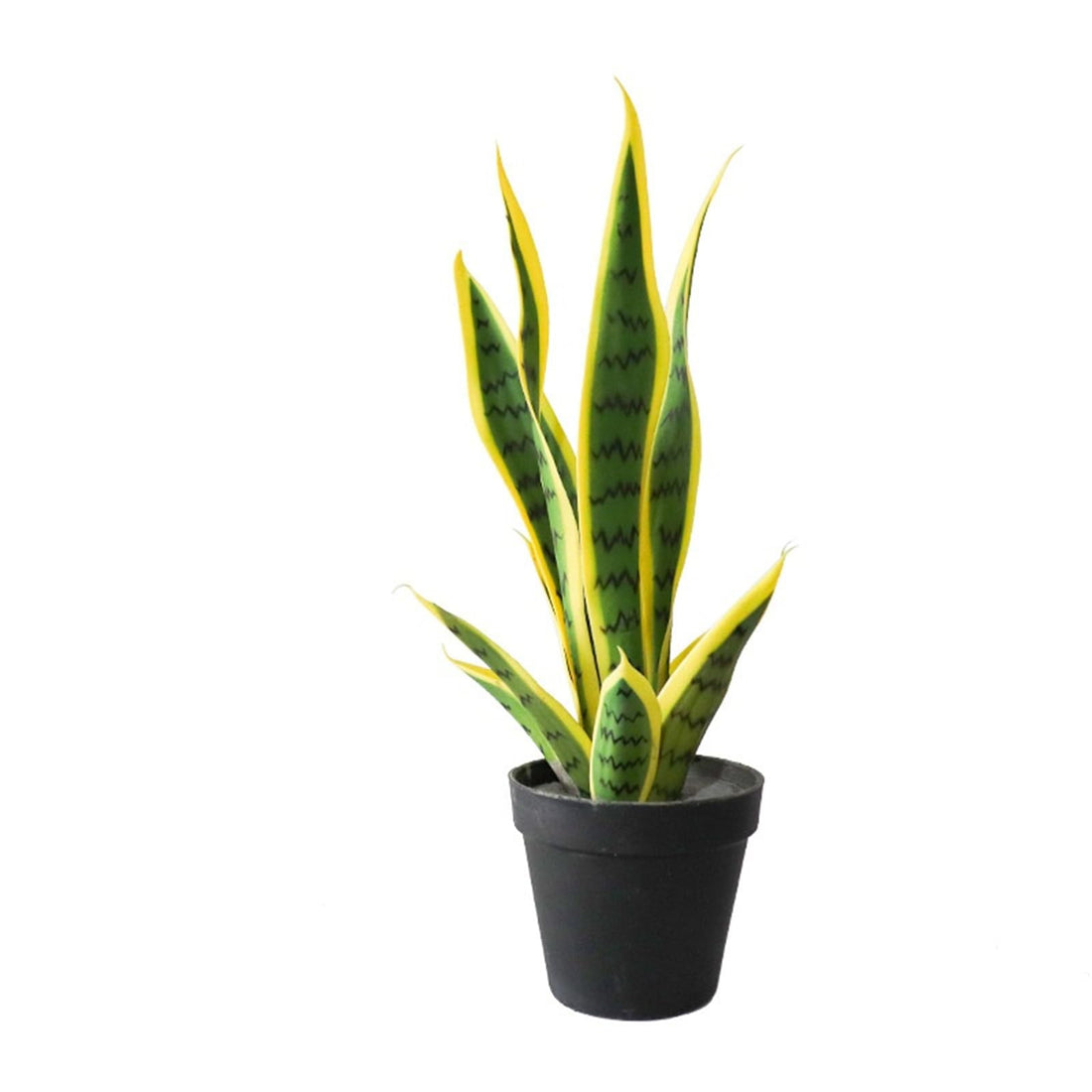 Plante serpent artificielle Garvee 40 cm, réaliste, facile d'entretien, pot en plastique, décoration tropicale d'intérieur pour bureau ou salon, verte