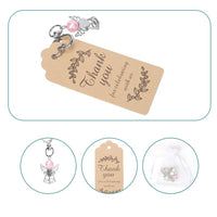 GARVEE Coffret de 60 porte-clés pendentif ange gardien avec pochette en organza et cartes kraft, idéal pour les cadeaux de mariage, d'anniversaire et de naissance.