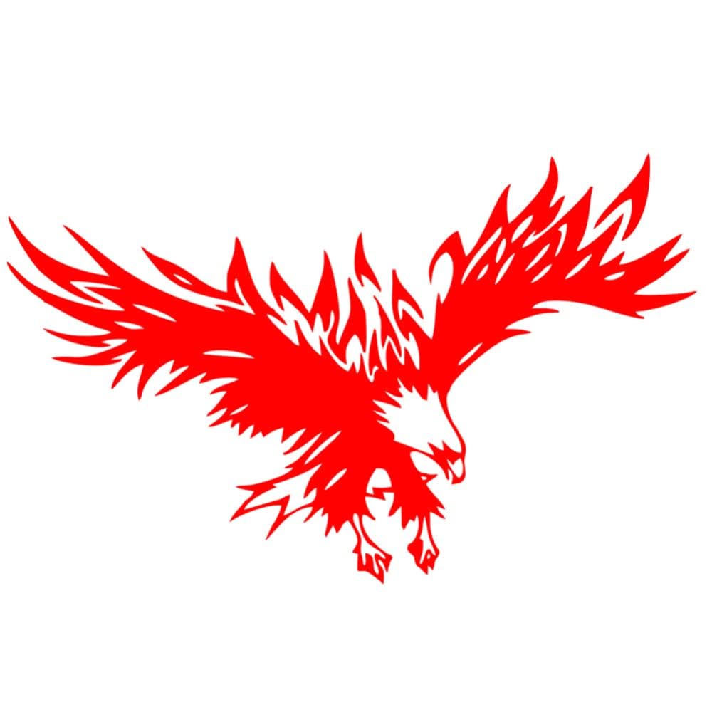 Autocollant vinyle Garvee Flying Wings pour voiture, camion ou SUV, rouge, auto-adhésif et imperméable