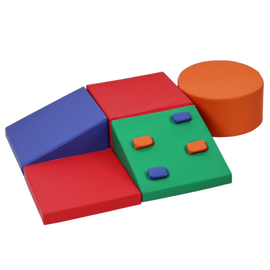 Garvee Parcours de Motricité en Mousse PU pour Enfants, 5 Blocs Antidérapants, 180 × 51 × 38 cm, Jeu d’Intérieur