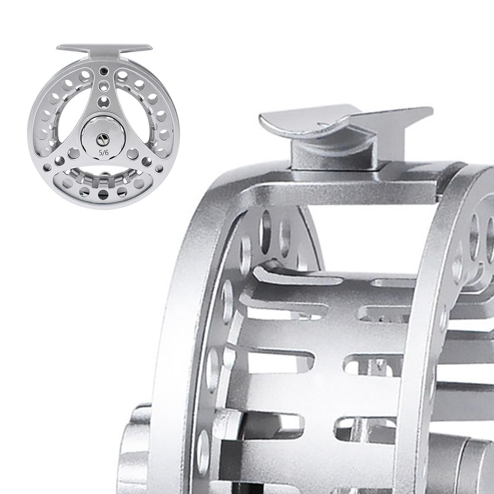 Moulinet de pêche à la mouche Garvee 2+1BB en aluminium CNC, fonctionnement fluide et précis, pour la truite, le brochet et la carpe, couleur argent.