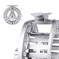 Moulinet de pêche à la mouche Garvee 2+1BB en aluminium CNC, fonctionnement fluide et précis, pour la truite, le brochet et la carpe, couleur argent.