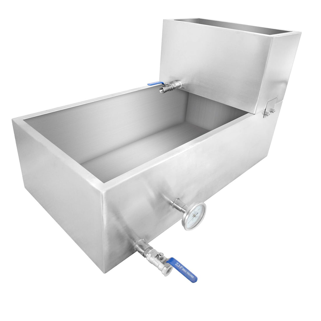 Bac d'évaporation pour sirop d'érable Garvee, 76 x 41 x 48 cm, acier inoxydable 304, capacité de 80 litres, 2 vannes, thermomètre, pour la maison et l'extérieur