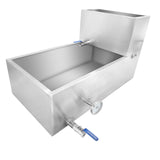 Bac d'évaporation pour sirop d'érable Garvee, 76 x 41 x 48 cm, acier inoxydable 304, capacité de 80 litres, 2 vannes, thermomètre, pour la maison et l'extérieur
