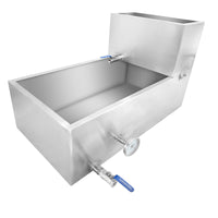 Bac d'évaporation pour sirop d'érable Garvee, 76 x 41 x 48 cm, acier inoxydable 304, capacité de 80 litres, 2 vannes, thermomètre, pour la maison et l'extérieur