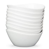 Garvee Bols Profonds en Céramique 1.24 L, 20 cm, Résistants Micro-ondes et Lave-vaisselle, Porcelaine Vitrifiée, Design Blanc Classique