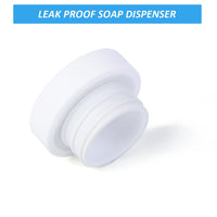 Garvee Lot de 2 distributeurs de liquide en silicone rechargeables blancs pour la cuisine et la salle de bain, compatibles avec le liquide vaisselle et le shampoing.