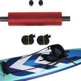 Repose-pieds Garvee pour kayak, universels, réglables et légers, avec 2 sangles et pédale rembourrée, pour bateaux et kayaks gonflables (rouge). - Rouge
