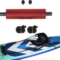 Repose-pieds Garvee pour kayak, universels, réglables et légers, avec 2 sangles et pédale rembourrée, pour bateaux et kayaks gonflables (rouge).