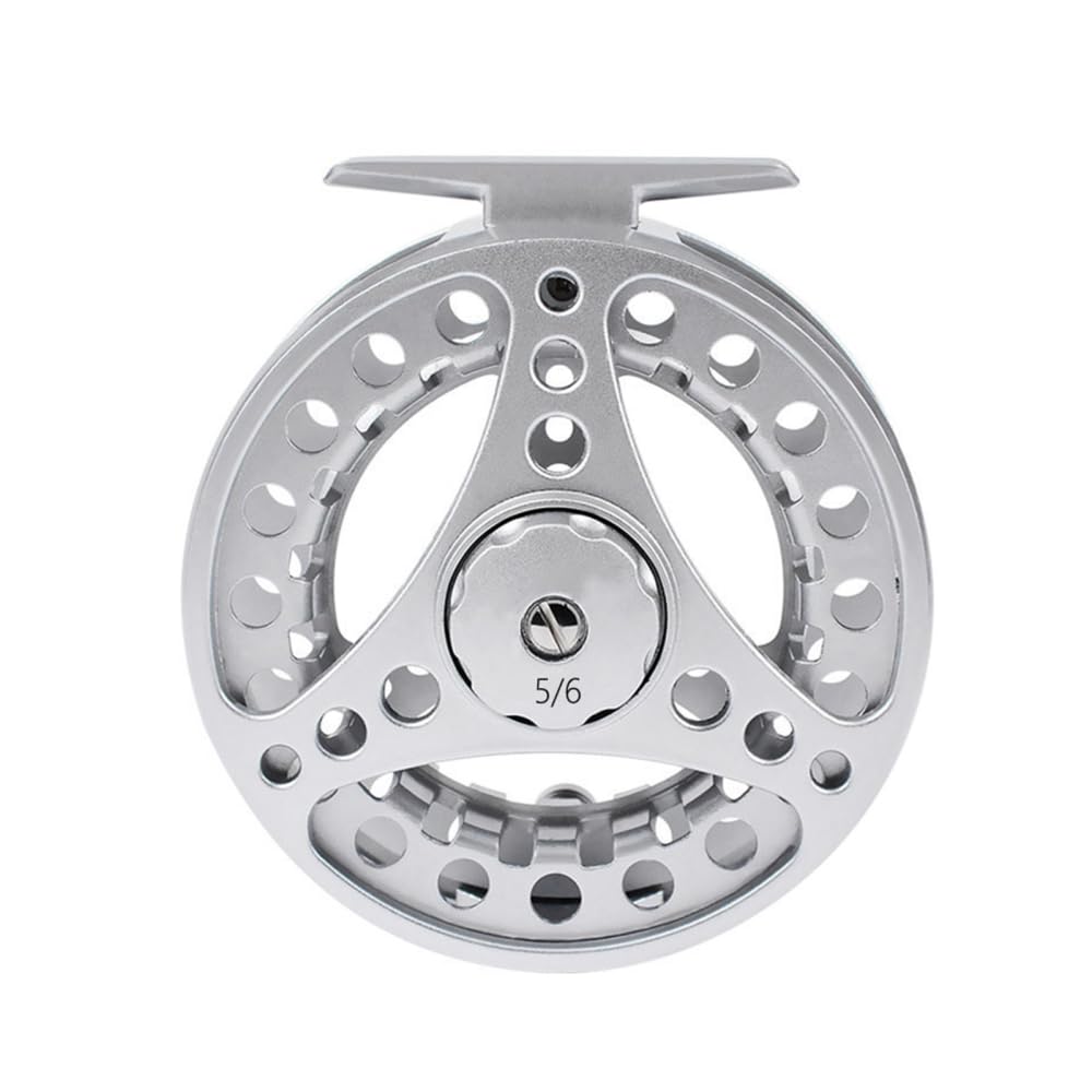 Moulinet de pêche à la mouche Garvee 2+1BB en aluminium CNC, fonctionnement fluide et précis, pour la truite, le brochet et la carpe, couleur argent.