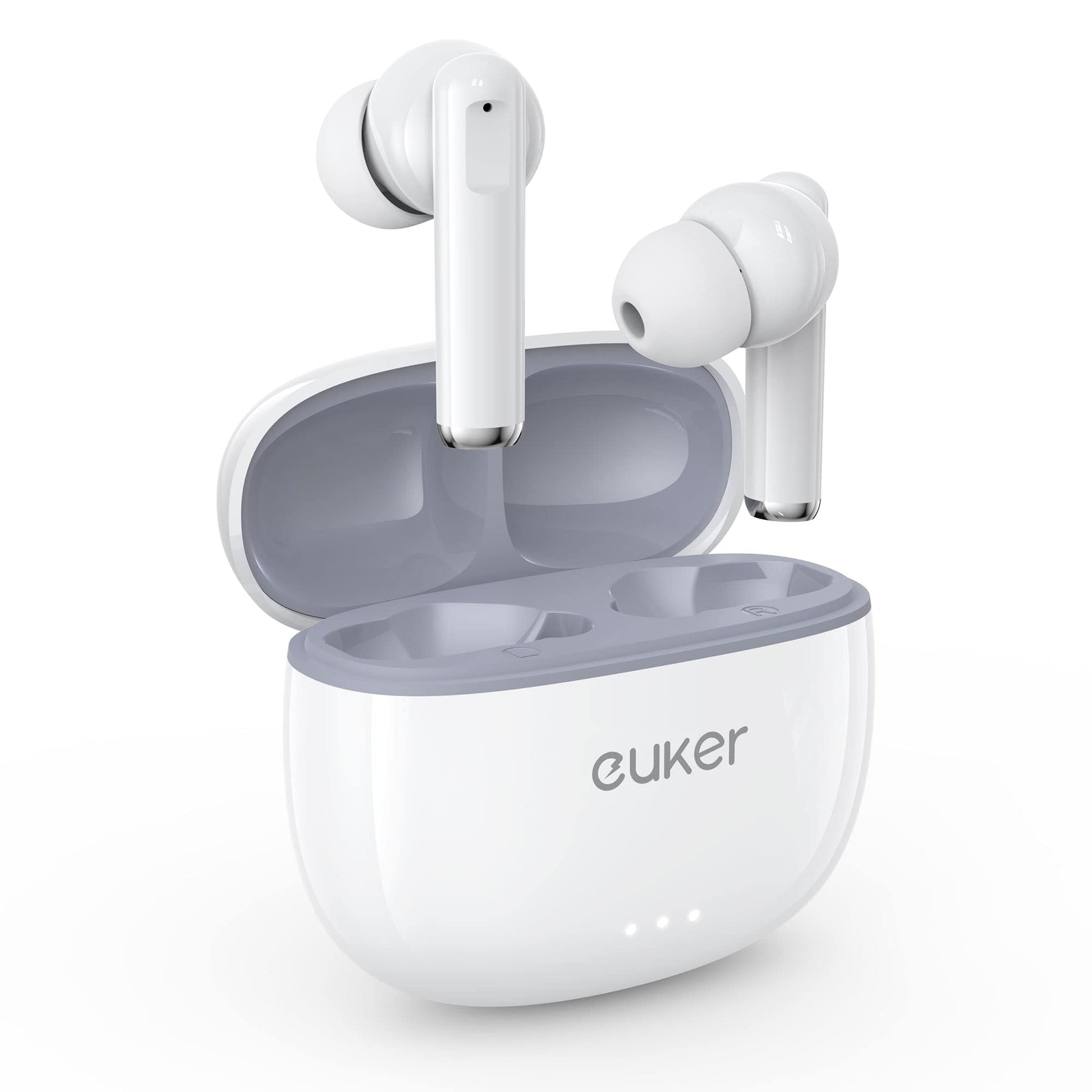 Écouteurs intra-auriculaires sans fil Bluetooth 5.0 stéréo HiFi Garvee, étanches IPX7, blancs