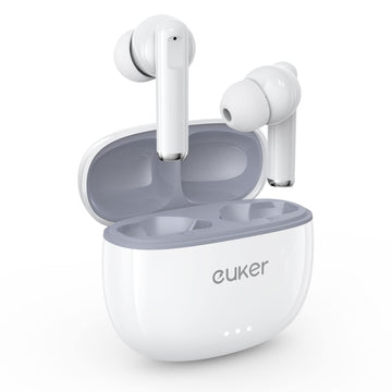 Écouteurs intra-auriculaires sans fil Bluetooth 5.0 stéréo HiFi Garvee, étanches IPX7, blancs