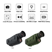 Monoculaire de vision nocturne Garvee 2.5KD 48MP avec infrarouge 3W 850 nm, zoom numérique 8x, poignée ergonomique pour le camping, noir