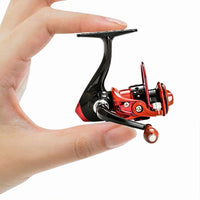 Moulinet spinning Garvee Full Metal Mini Compact 150 - Métal, sans jeu - Léger, robuste - Pour la pêche à la carpe et la pêche à l'appât
