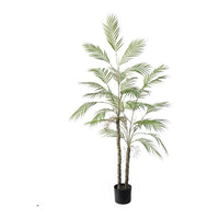 Palmier artificiel d'Arec Garvee 120/150 cm, réaliste, malléable, décoration intérieure et extérieure, polyester et plastique, entretien facile, vert