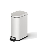 Poubelle métallique Garvee 10 L avec couvercle, fine et étanche, idéale pour la chambre et le bureau. Bac intérieur, poignée et fermeture silencieuse.