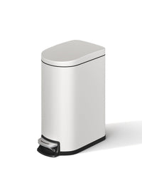 Poubelle métallique Garvee 10 L avec couvercle, fine et étanche, idéale pour la chambre et le bureau. Bac intérieur, poignée et fermeture silencieuse.