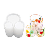 Boîte de rangement pour moules en résine Garvee avec porte-pinceaux à 3 cavités, moule en silicone à motif floral pour les loisirs créatifs et la décoration intérieure.