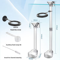 Ensemble de mangeoires Garvee pour poissons et crevettes, en verre cristal, grande capacité, accessoires d'aquarium, polyvalent, transparent