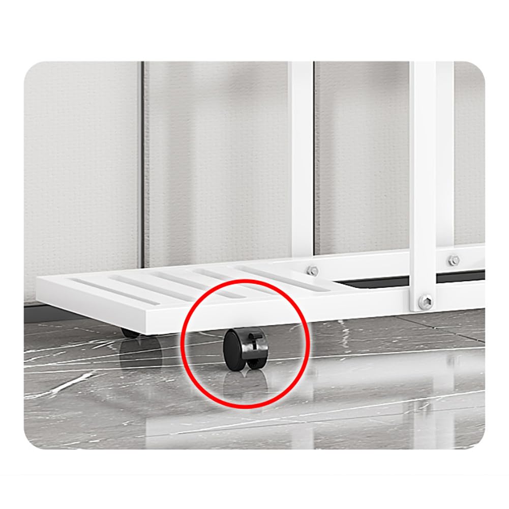Étagère d'angle à plusieurs niveaux Garvee pour plantes, avec roulettes, structure robuste en fer, pour salon, balcon ou jardin, étanche, noire.