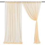 Rideau de fond amovible Garvee pour la photographie sur scène, mariage et fête, 1,5 m x 2,4 m, couleur champagne - Comme indiqué