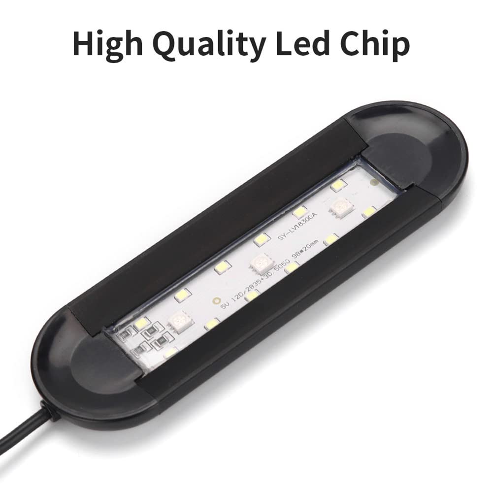 Lampe LED à pince Garvee pour aquarium avec minuterie réglable pour plantes d'eau douce, polyvalente, lumière vive, durable