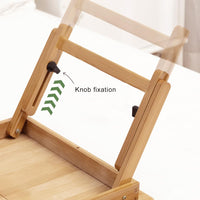 Plateau pour ordinateur portable Garvee en bambou, réglable en angle et en hauteur, pliable, écologique, pour lit et canapé, léger et polyvalent.