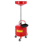 Garvee Récupérateur d’huile pneumatique 30 L, hauteur réglable, acier robuste, avec boîte à outils, pour atelier automobile