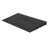 Garvee Rampe De Seuil En Caoutchouc 3 Pouces, 3 Canaux, Antidérapante Pour Fauteuils Roulants Et Scooters, Entrée Maison, Noir, 2500 LBS - 