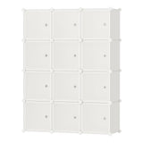 Garvee Organisateur 12 Cubes Plastique Métal Durable Maison Bureau Compact Polyvalent - Blanc