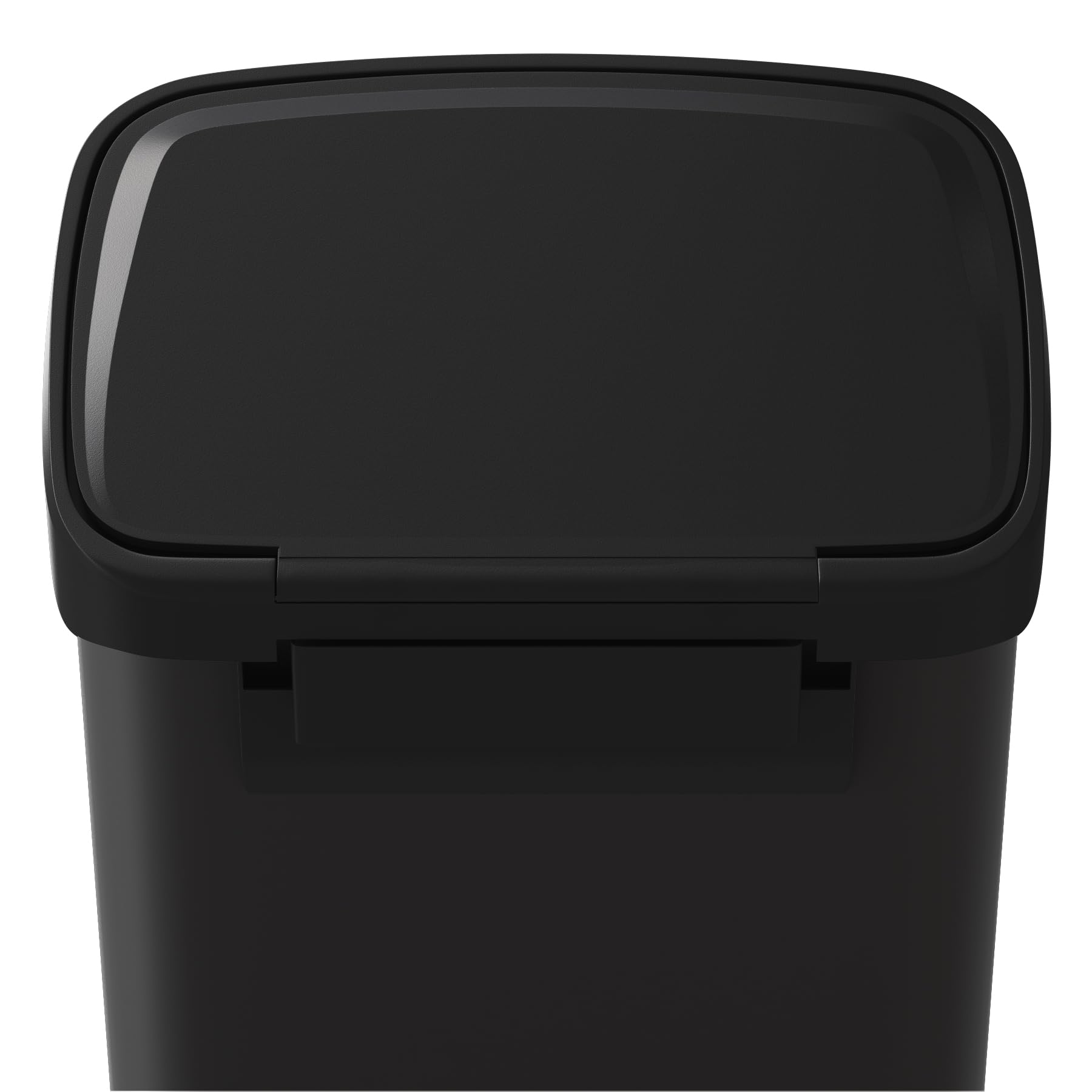 Poubelle métallique Garvee 50 L (13 gal) avec couvercle à fermeture douce, noire, pour la cuisine et le bureau, antirouille, compacte