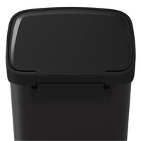 Poubelle métallique Garvee 50 L (13 gal) avec couvercle à fermeture douce, noire, pour la cuisine et le bureau, antirouille, compacte